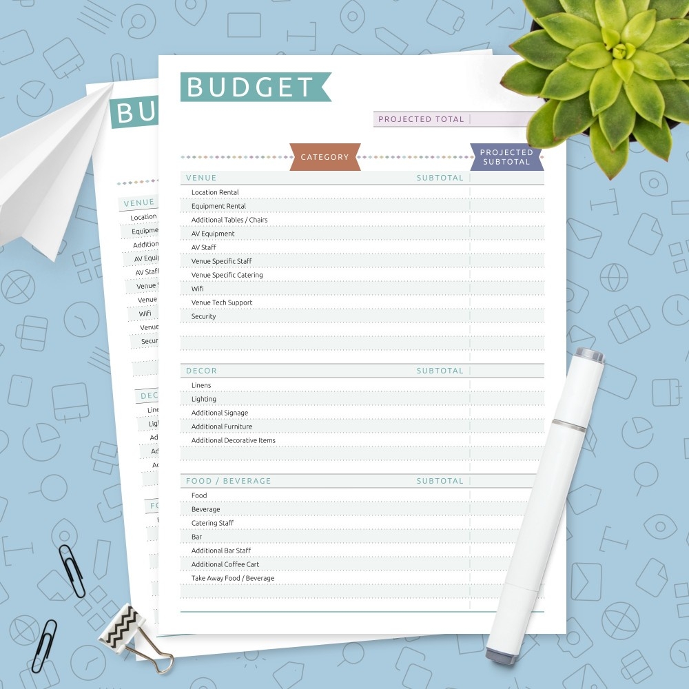 Birthday Party Budget Template