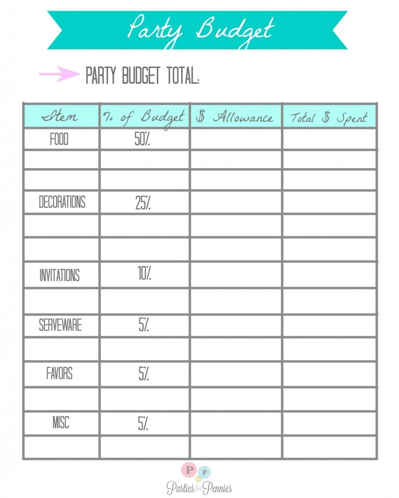 Party Planning Budget Template Excel Shawnbersobonlae1974 s Ownd