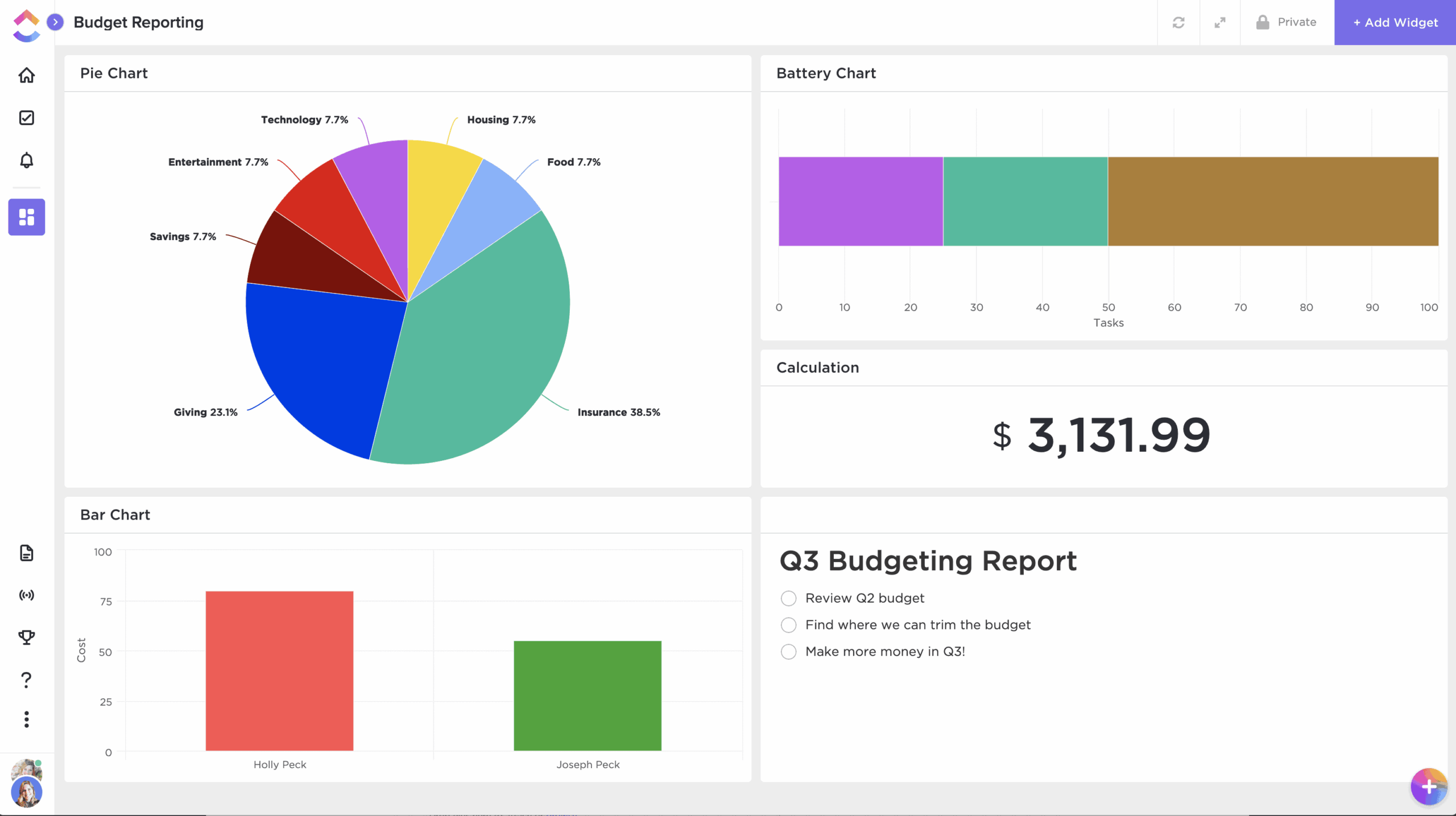 Clickup Budget Template