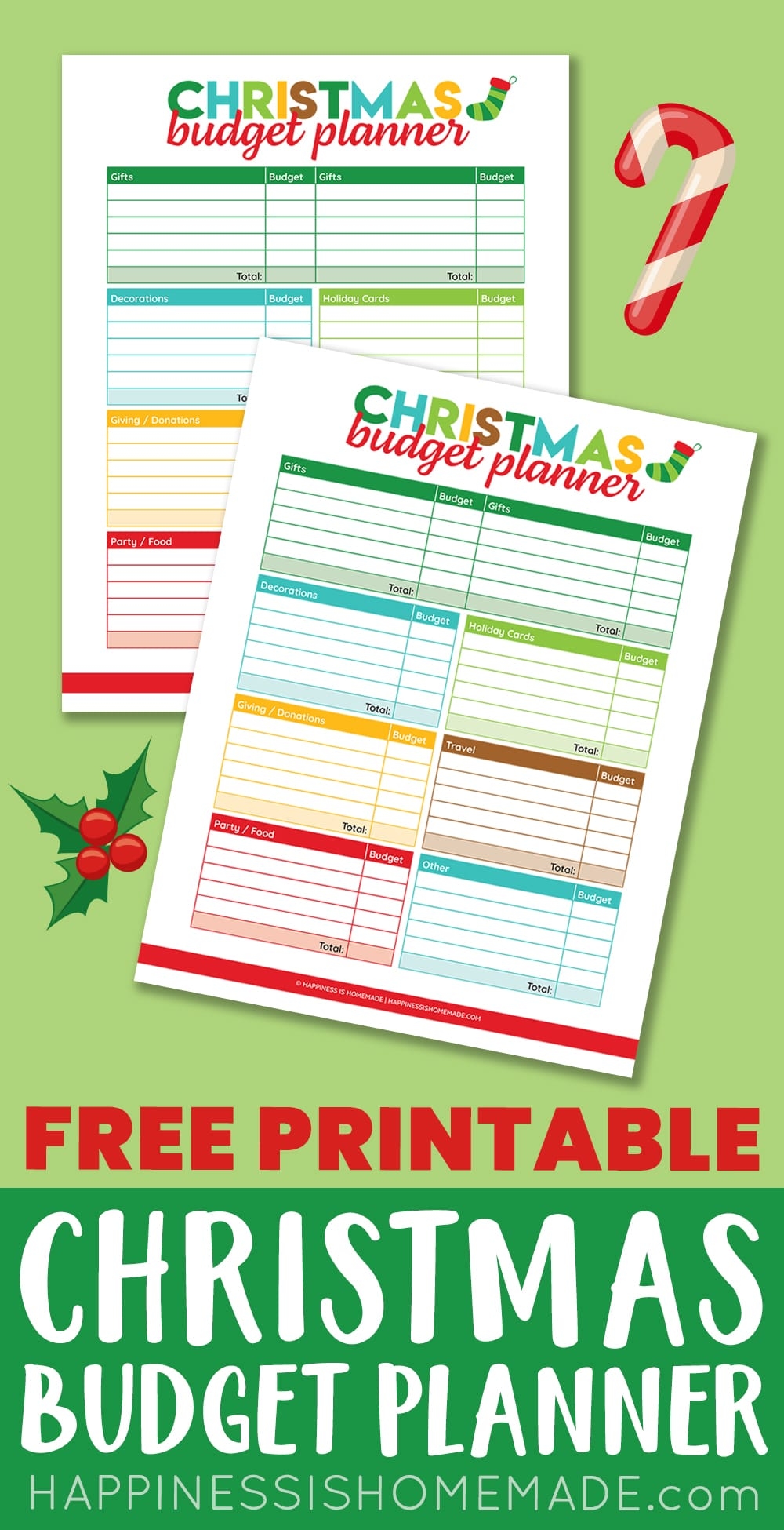 Printable Christmas Budget Planner Happiness Is Homemade