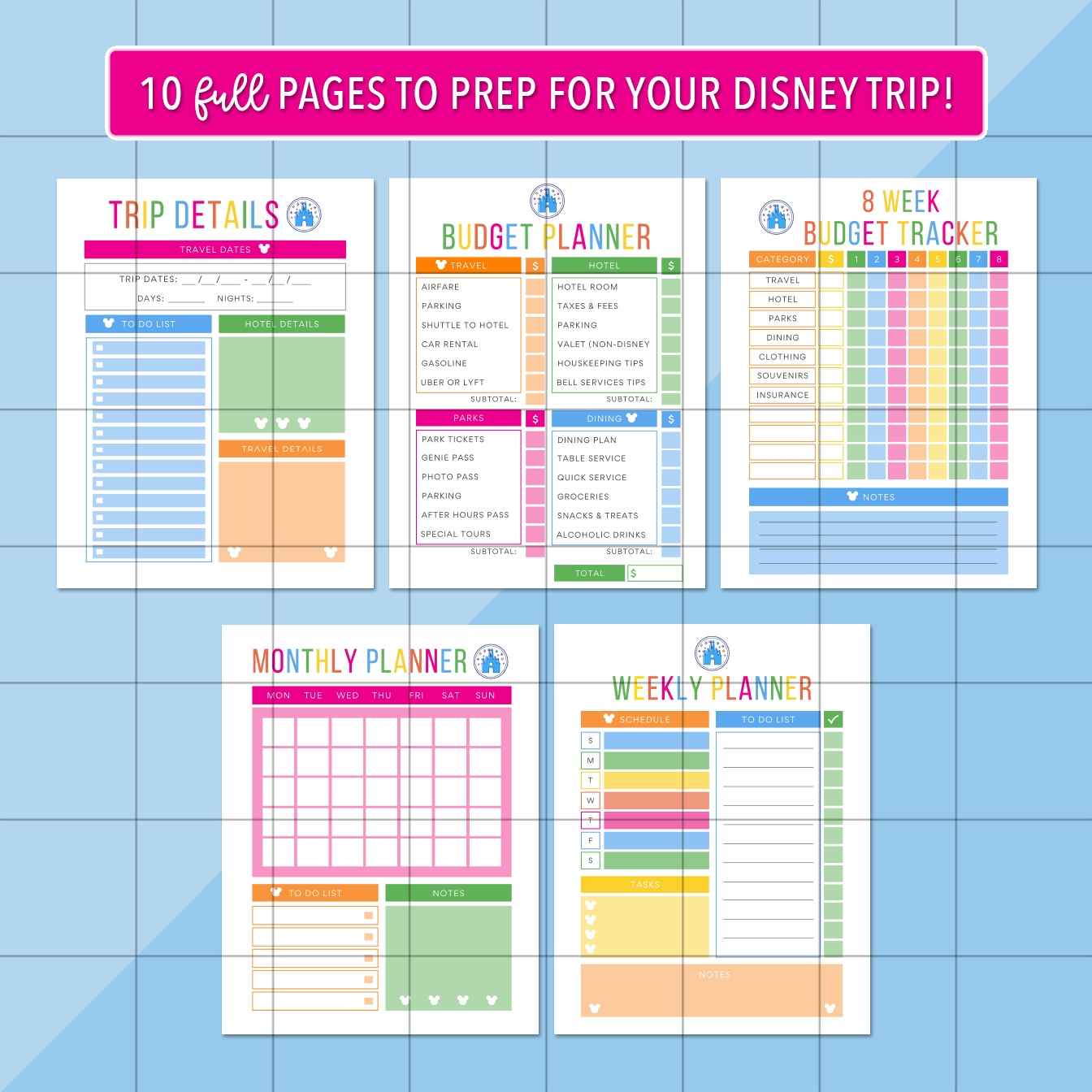 Disneyland Budget Template