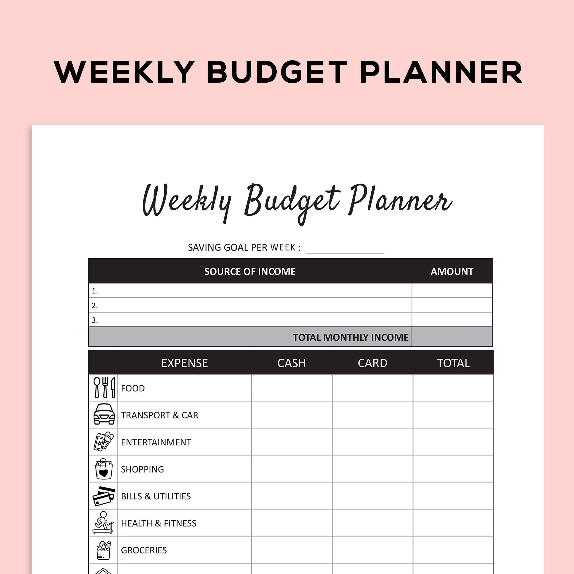 Family Home Budget Template