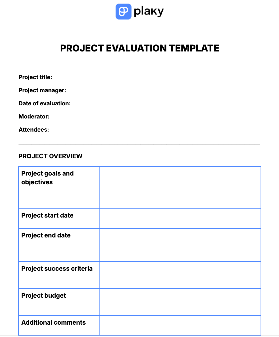 Project Evaluation 5 Steps To Measuring Success Template 
