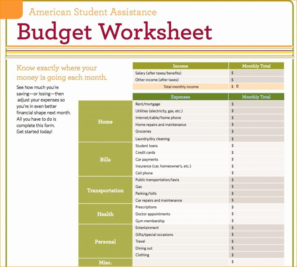 Reddit Budget Template