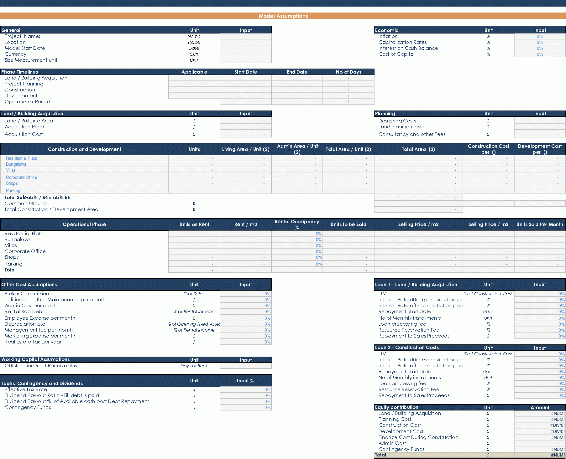 Real Estate Budget Template Excel XLS