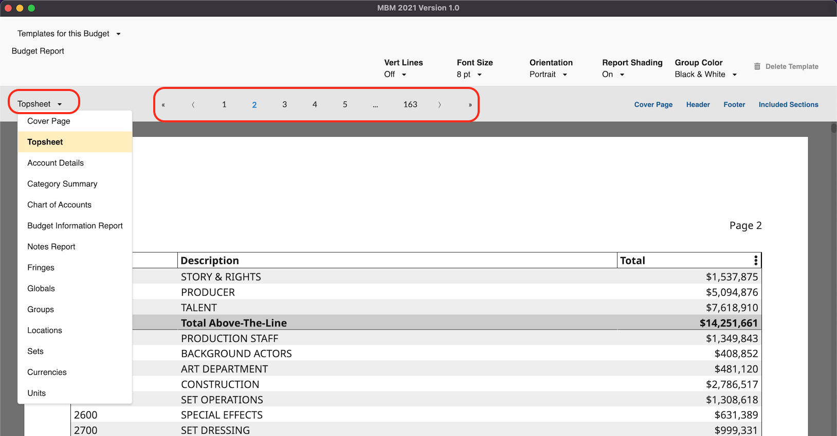 Reports Overview Movie Magic Budgeting Manual