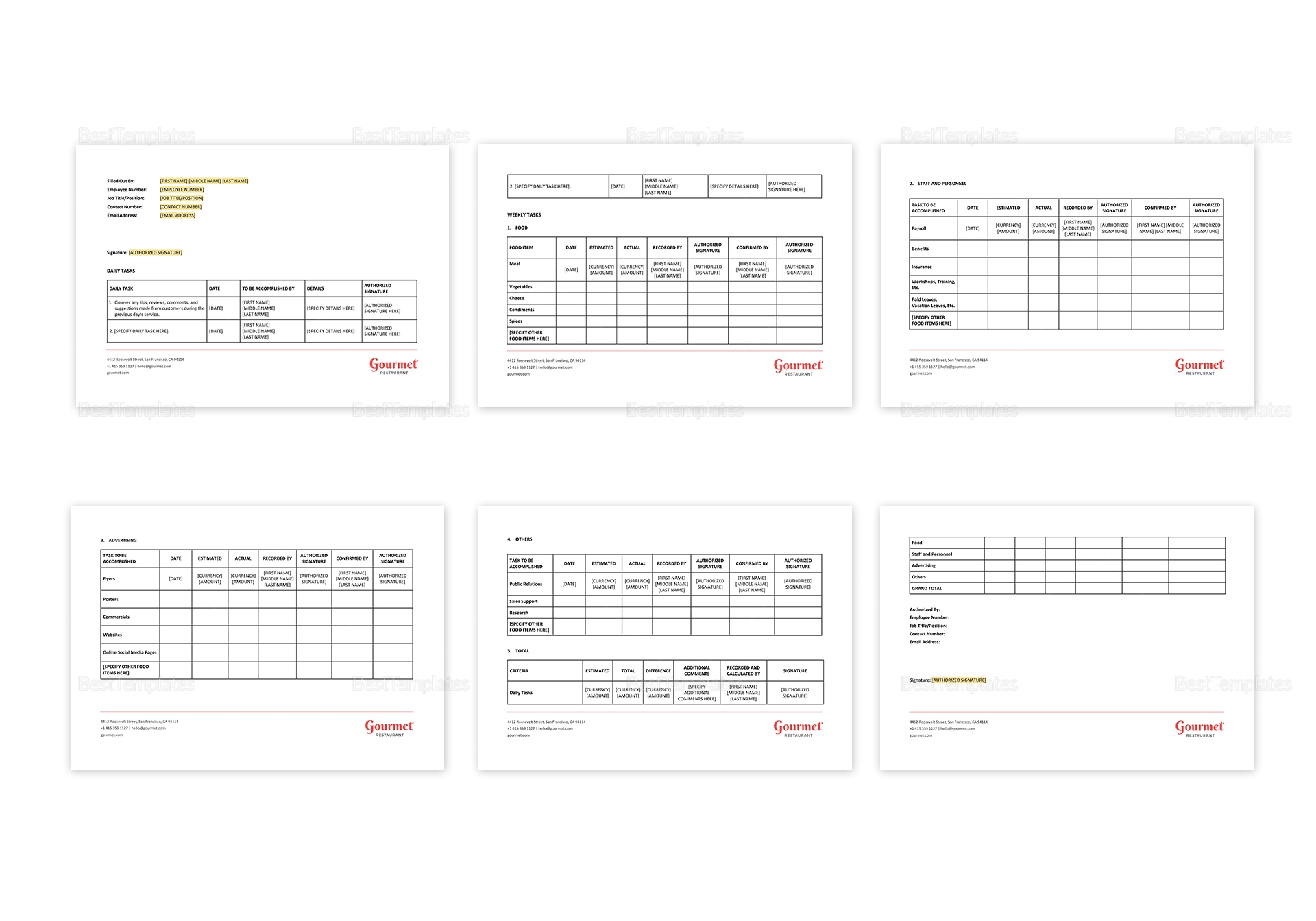 Restaurant Marketing Budget Template Best Templates