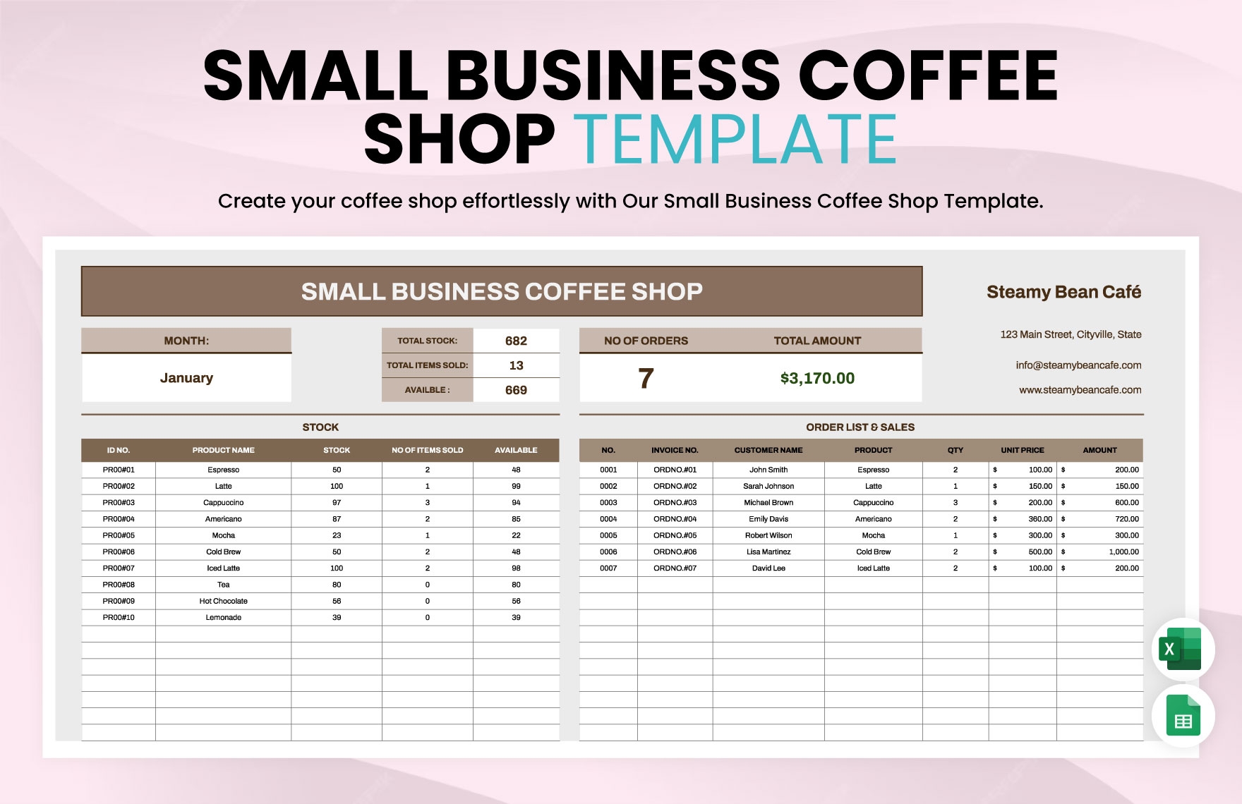 Small Business Coffee Shop Template Template