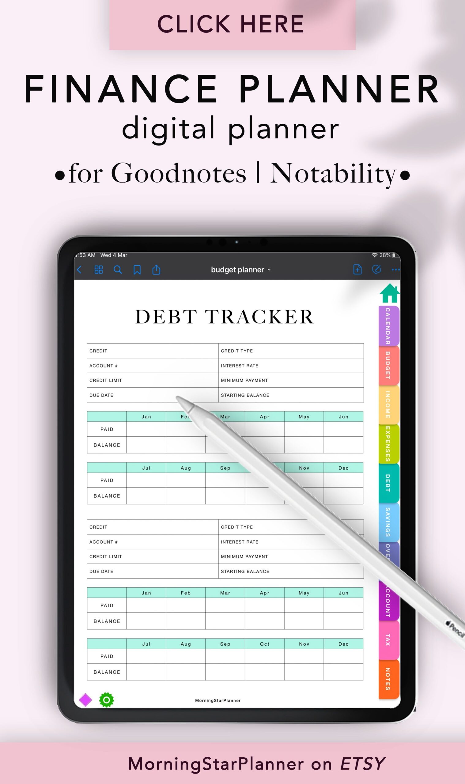 Budgeting Template Ipad