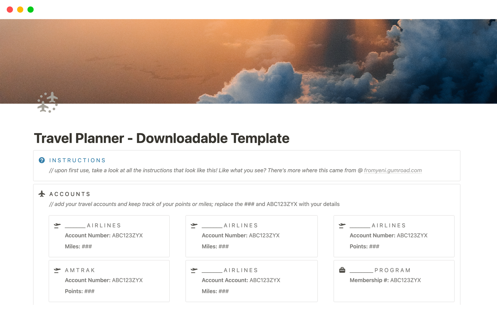 Travel Planner Plan Budget Track Template By Yeni Notion Marketplace