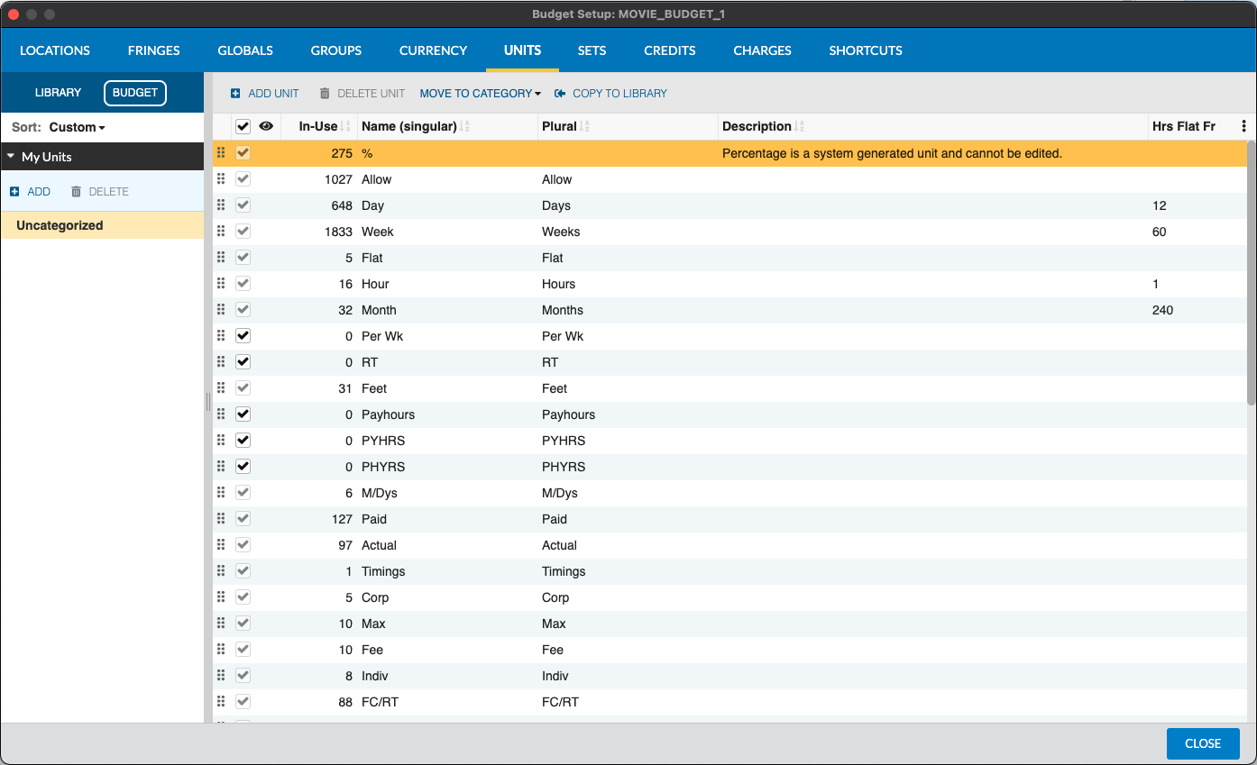 Movie Magic Budgeting Templates