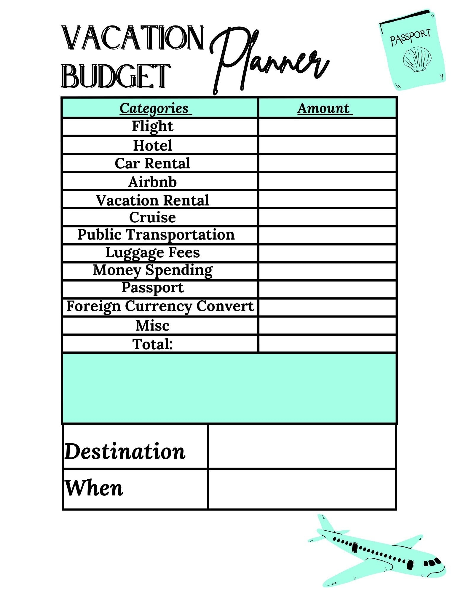 Vacation Budget Planner