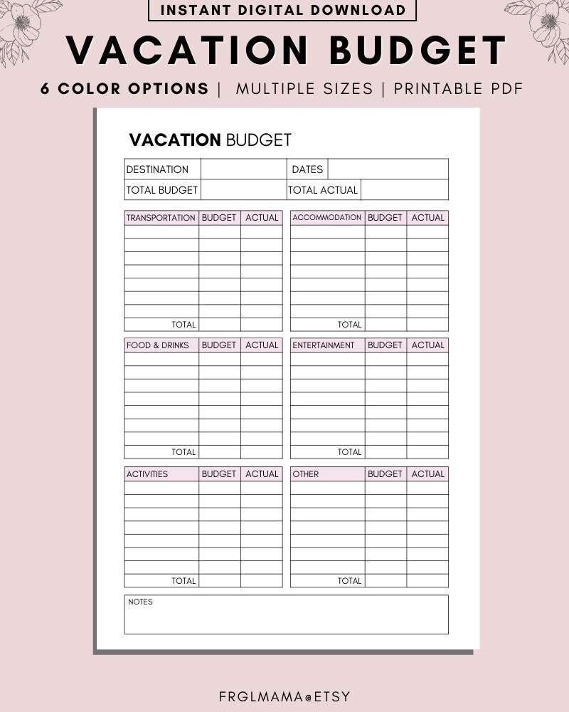 Holiday Budgeting Template