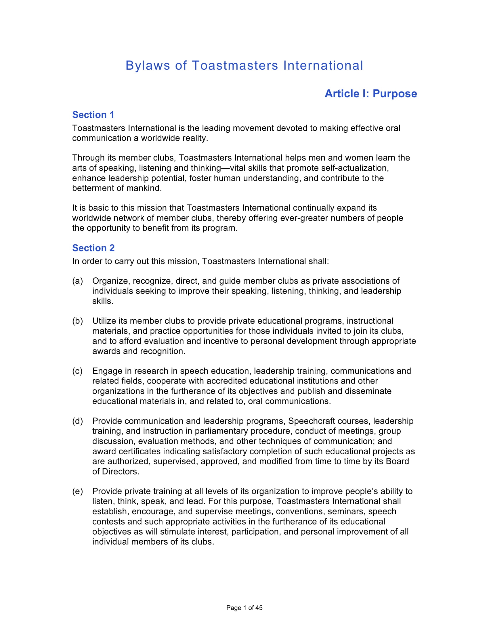 11 Club Bylaws Templates PDF