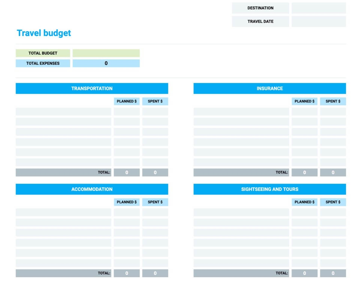 12 Free Budget Planning Templates