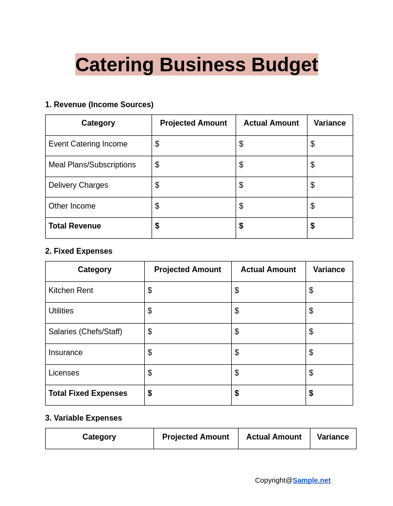 26 FREE Business Budget Samples To Download