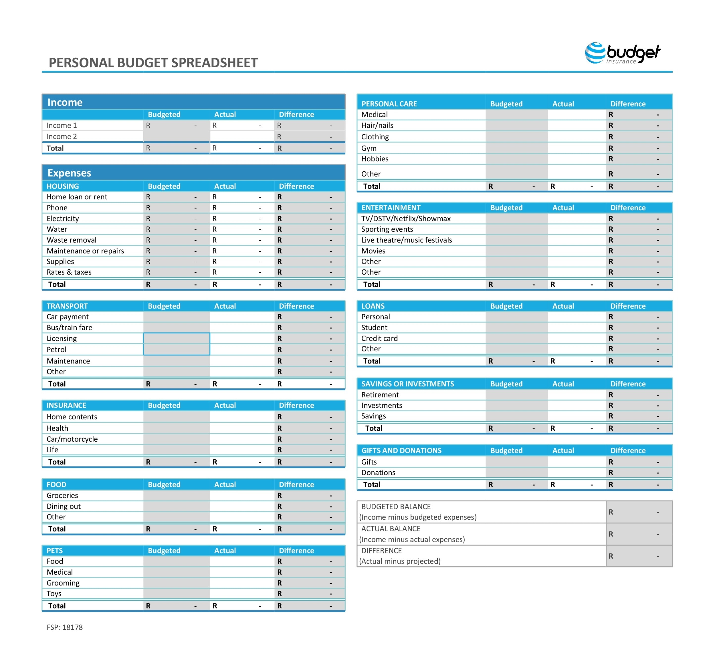 30 Best Personal Budget Spreadsheets 100 Free 
