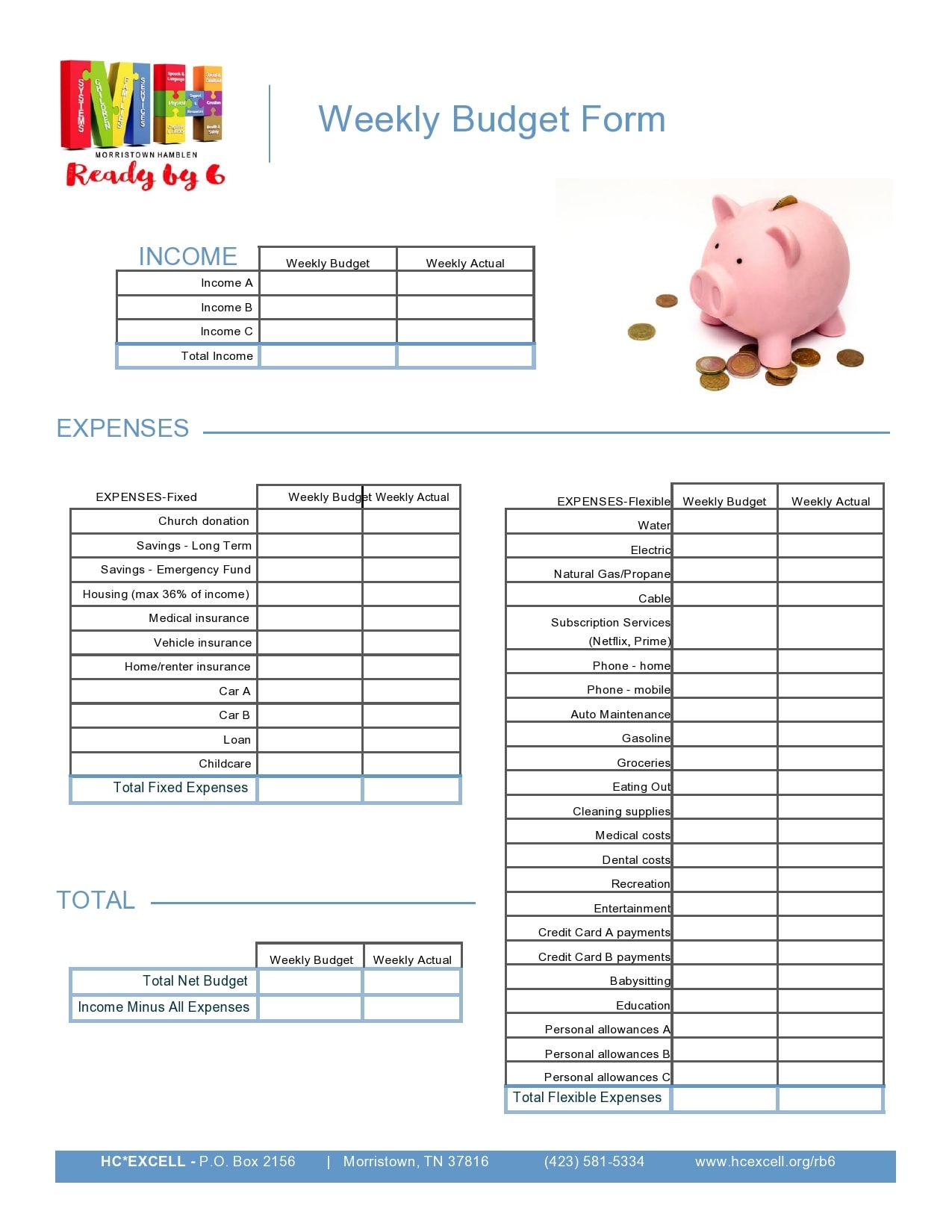 Maxed Out Budget Template