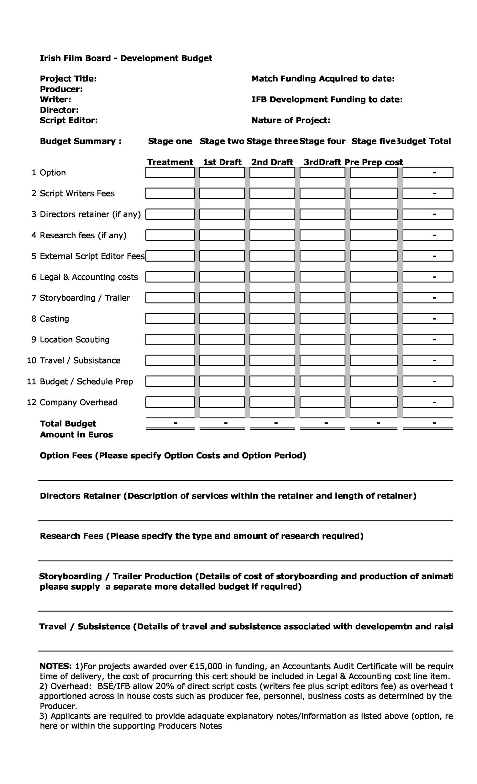 33 Free Film Budget Templates Excel Word TemplateLab