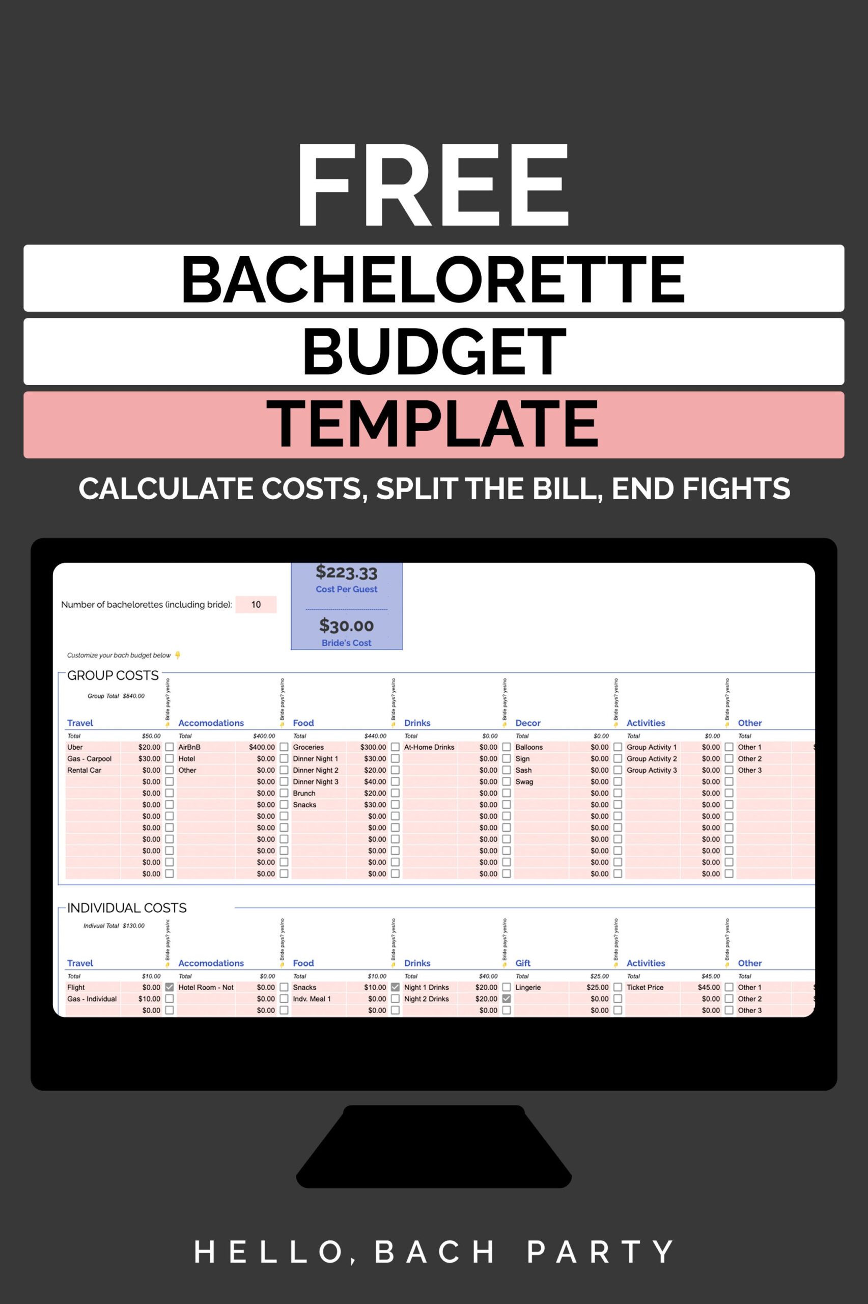 Kwanjula Budget Template