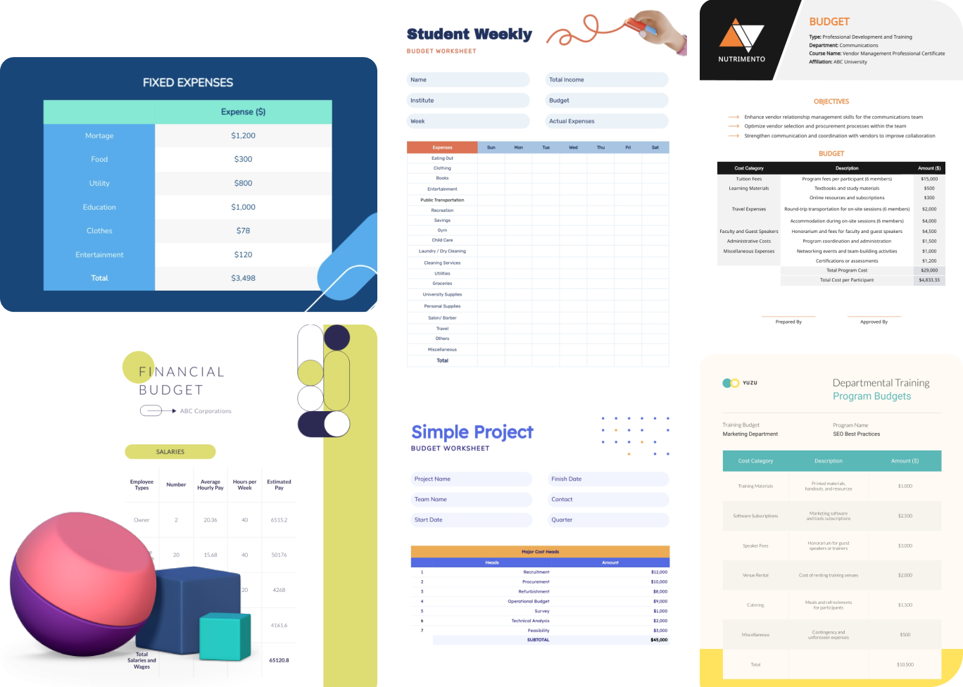 Website Design Budget Template