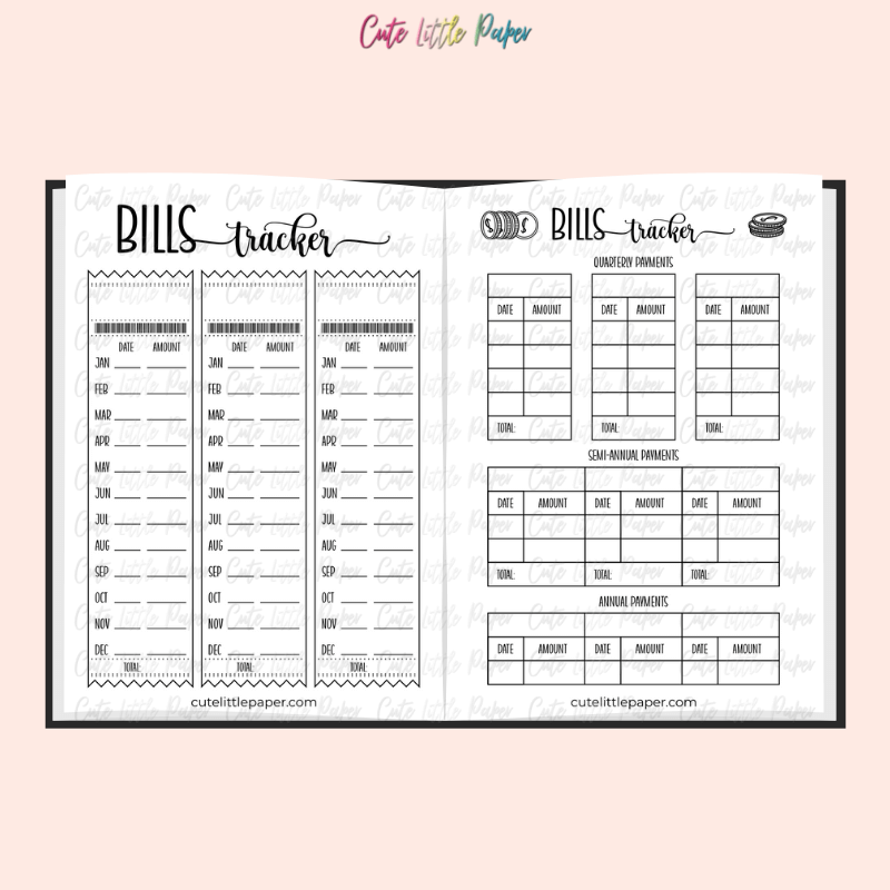 Bullet Journal Budget Trackers And Finance Planner Pages