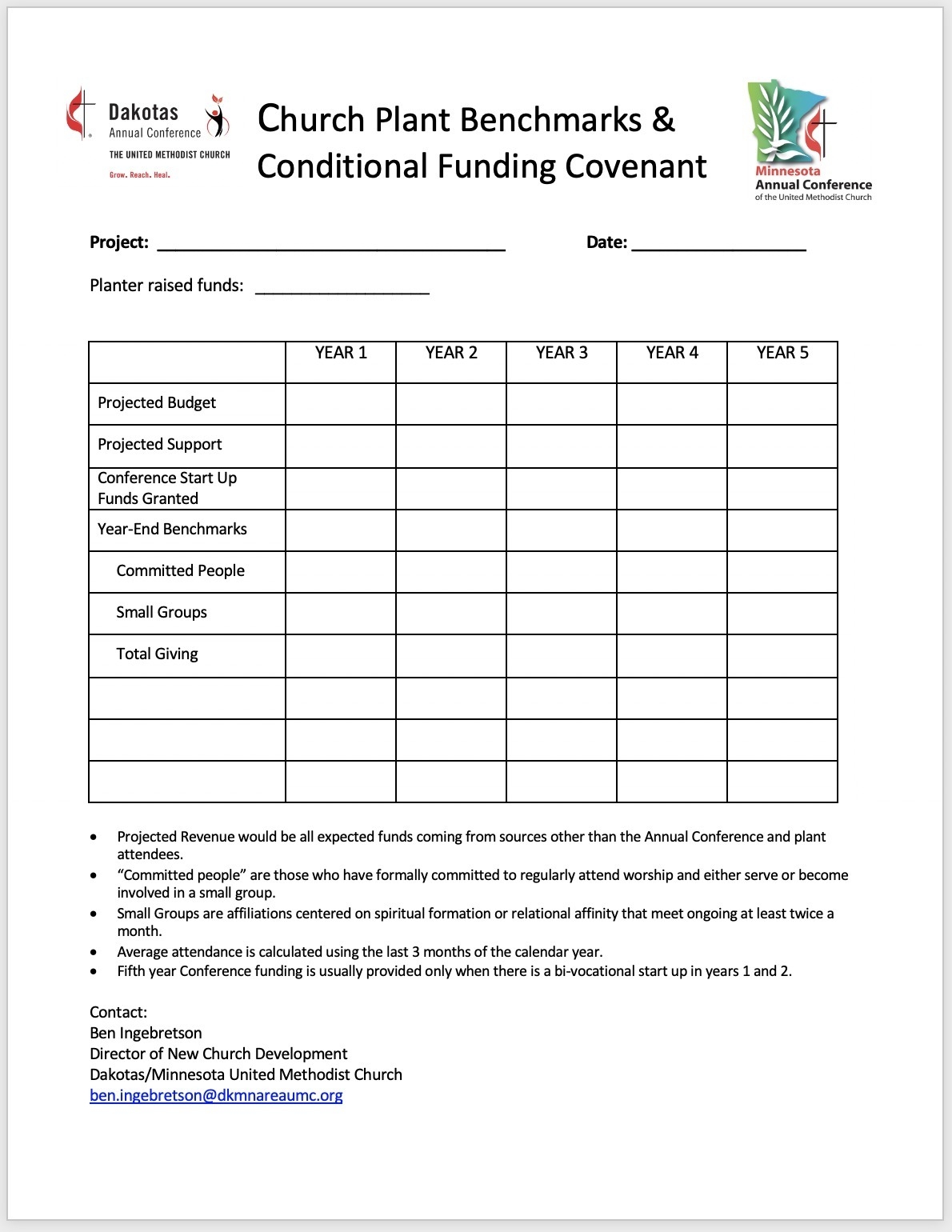 United Methodist Church Budget Template