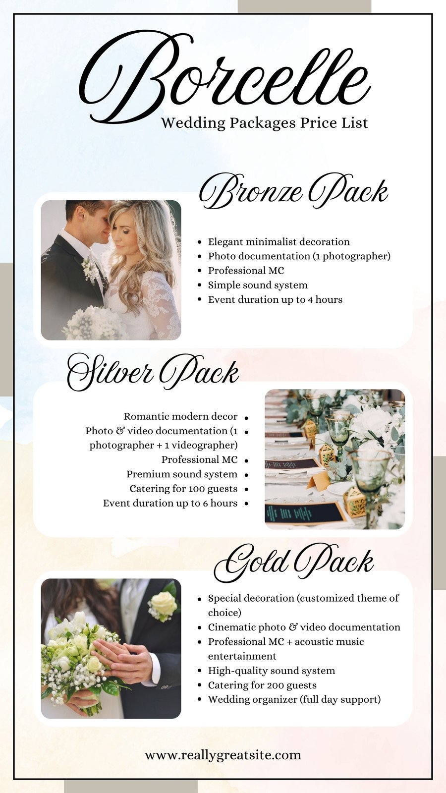 Customize 36 Wedding Price Lists Templates Online Canva