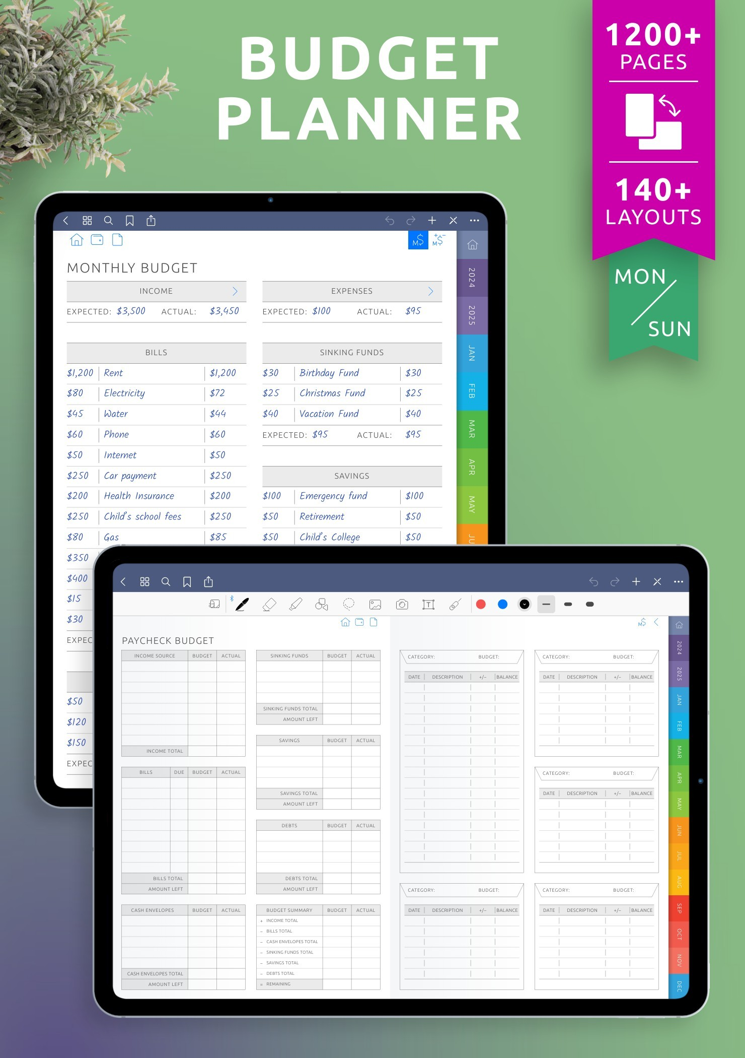Samsung Notes Budget Template