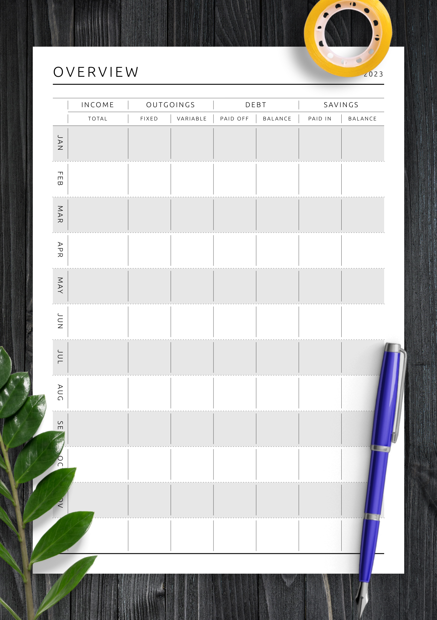 Yearly Budget Template Pdf