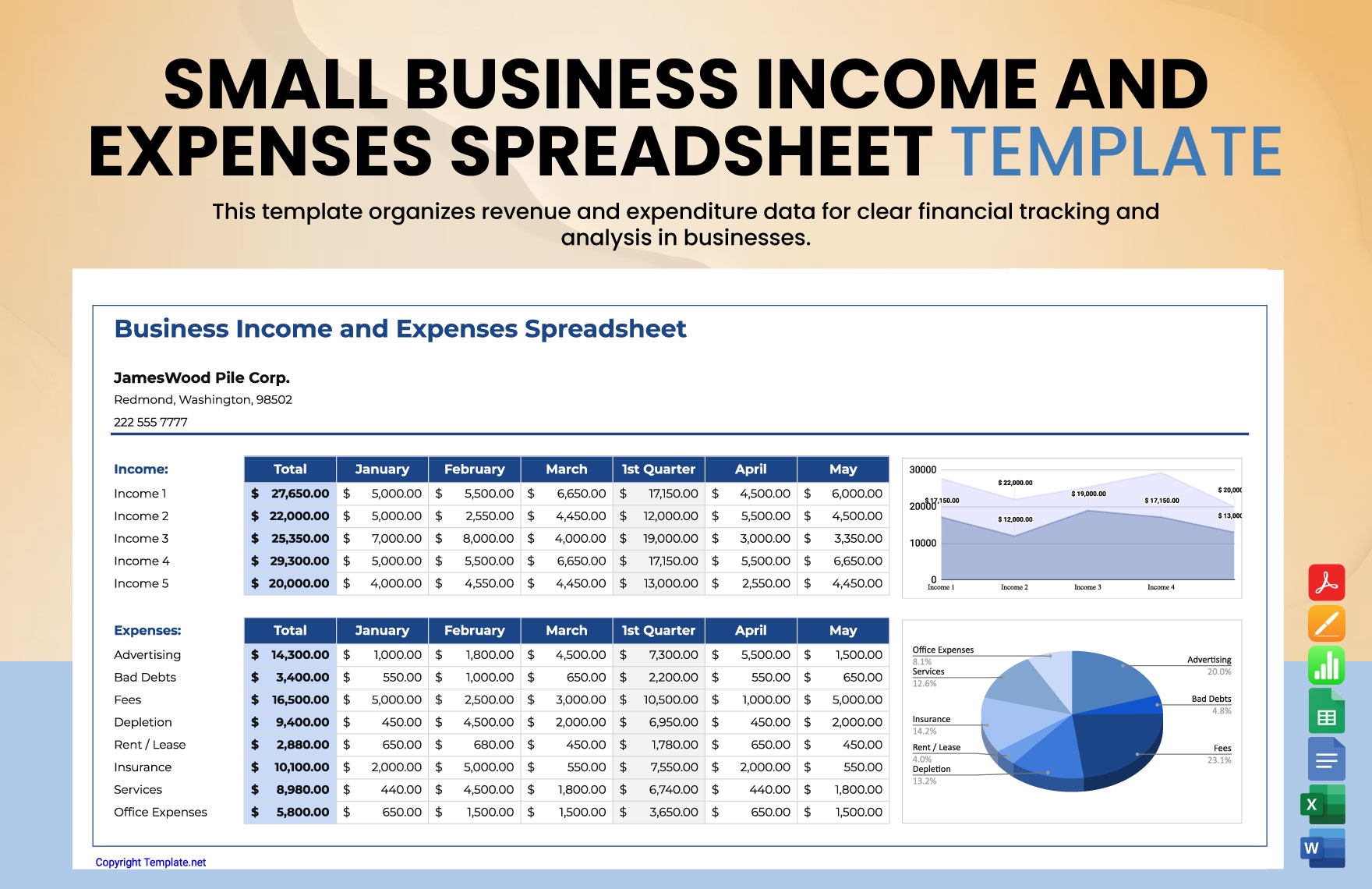 Numbers Business Budget Template