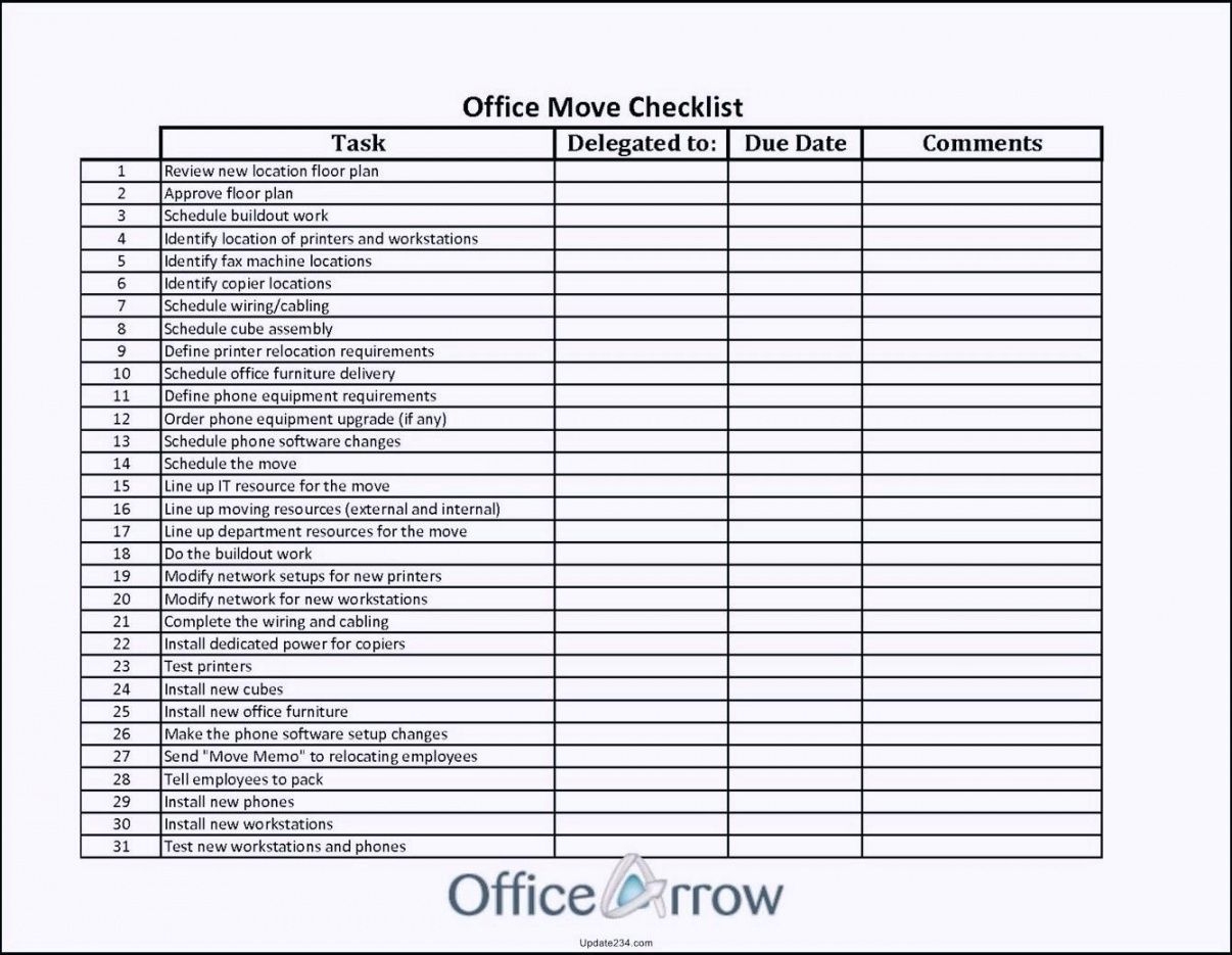 Office Relocation Budget Template