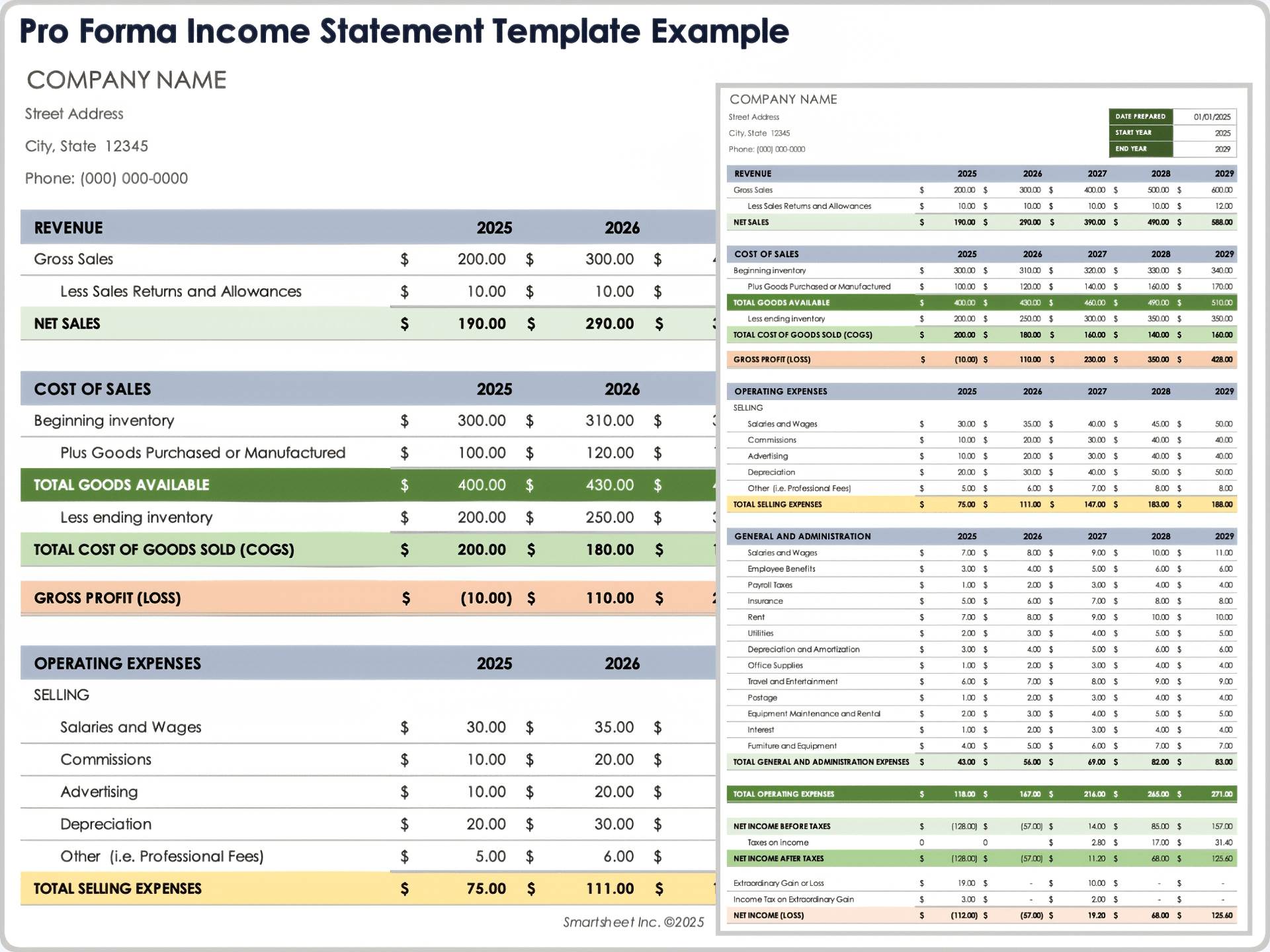 Free Financial Statement Templates