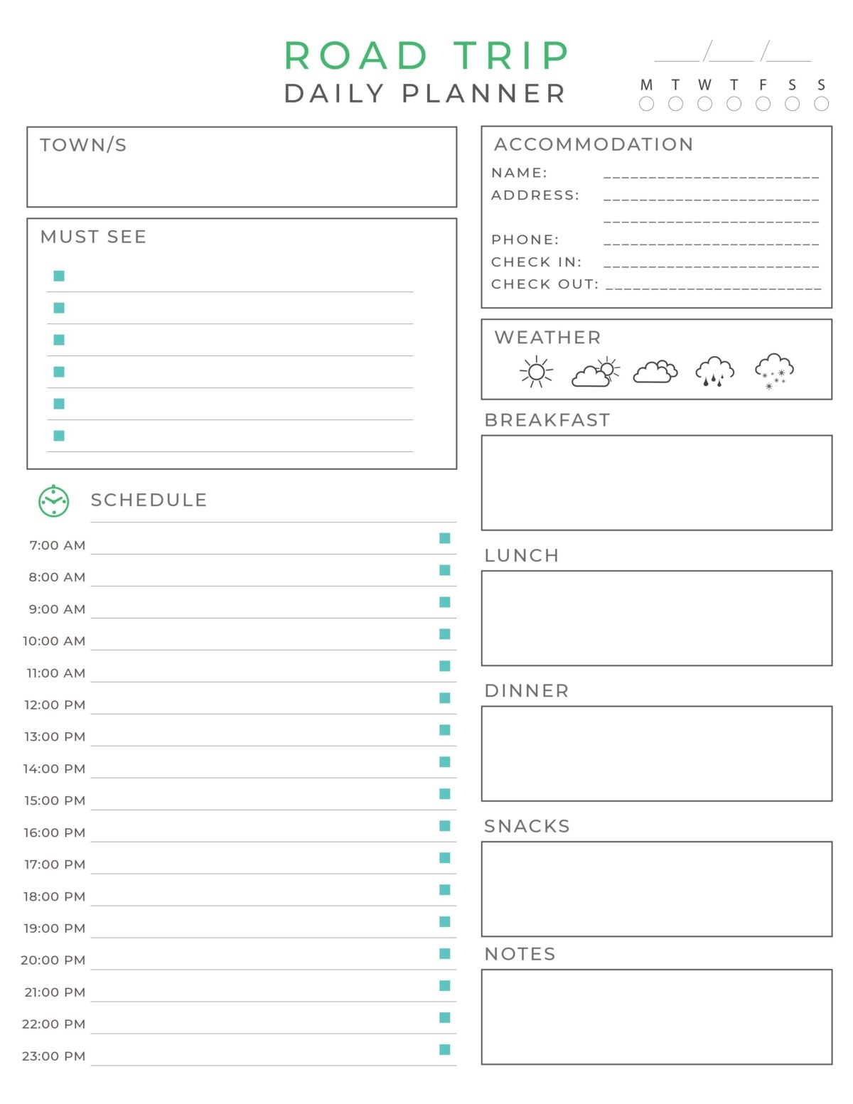 Road Trip Budget Template