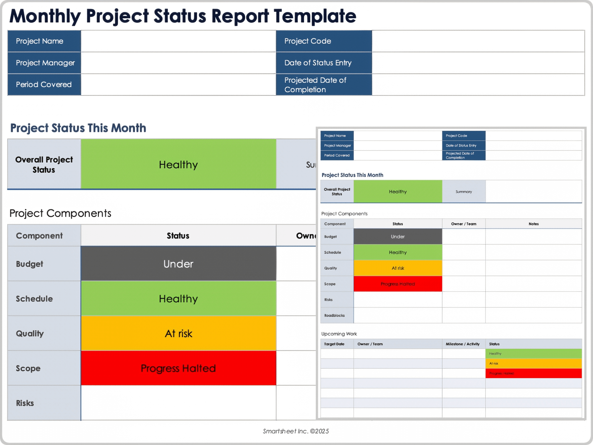Project Budget Status Report Template