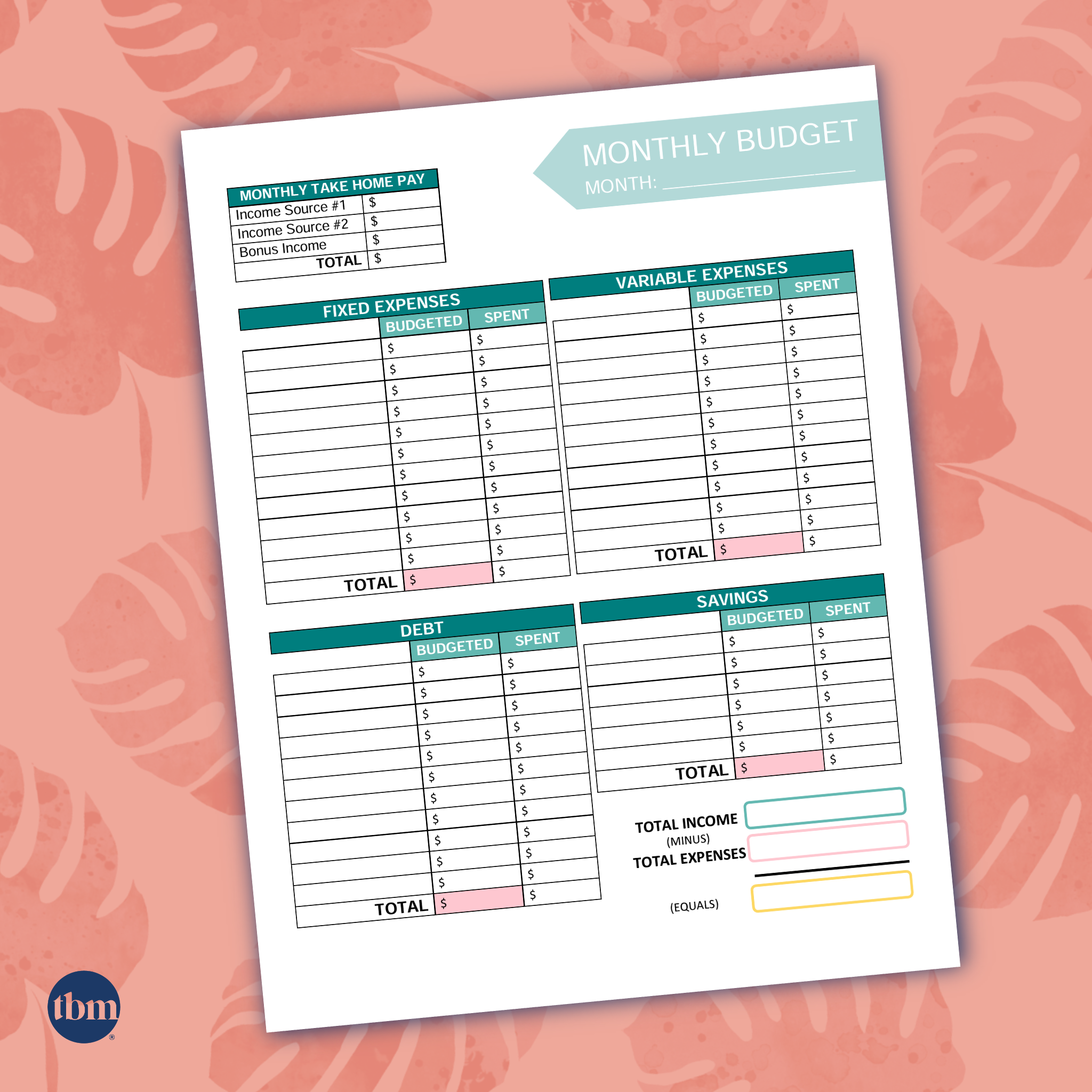 Mom Budget Template