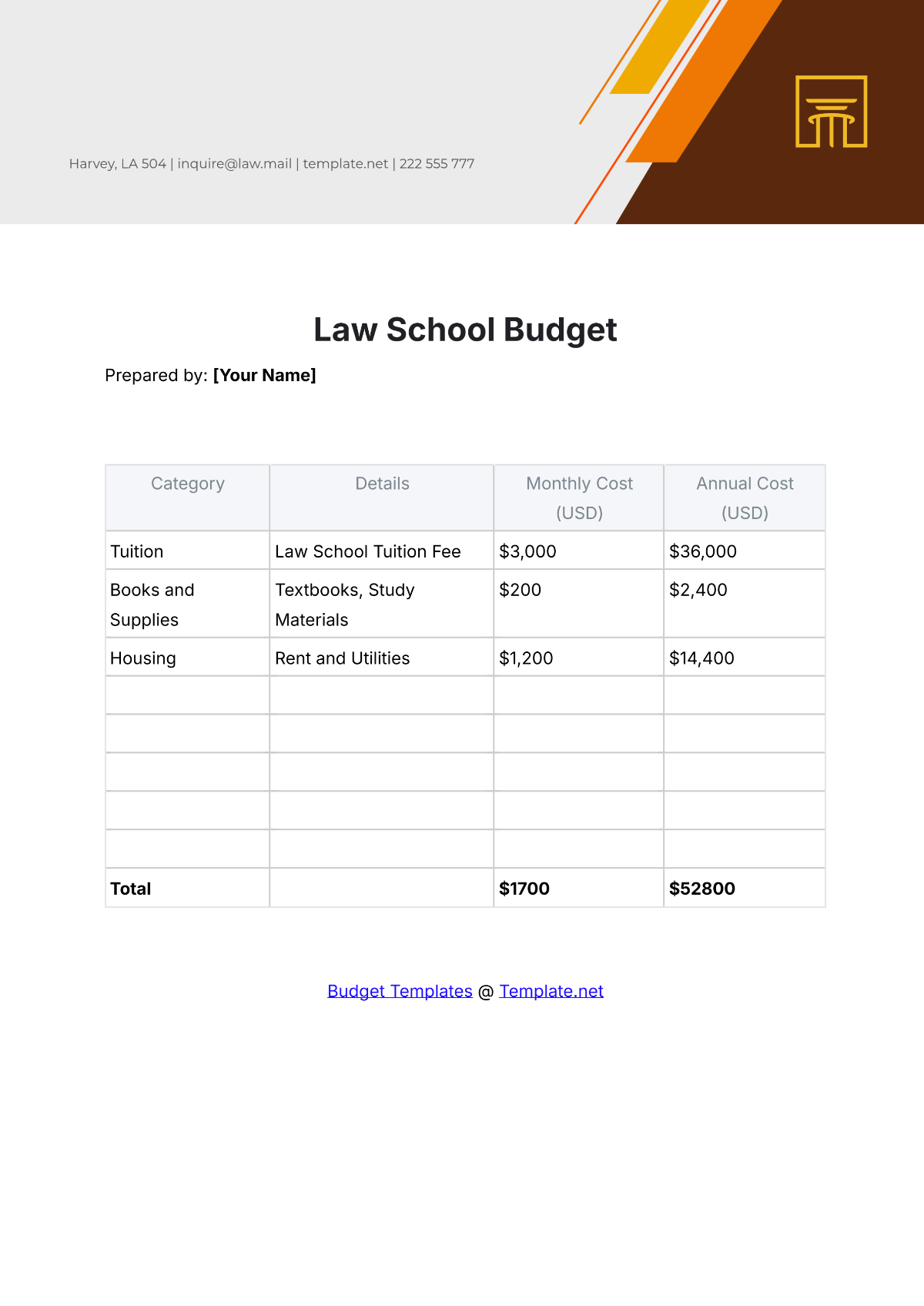 Free School Budget Templates Editable And Printable