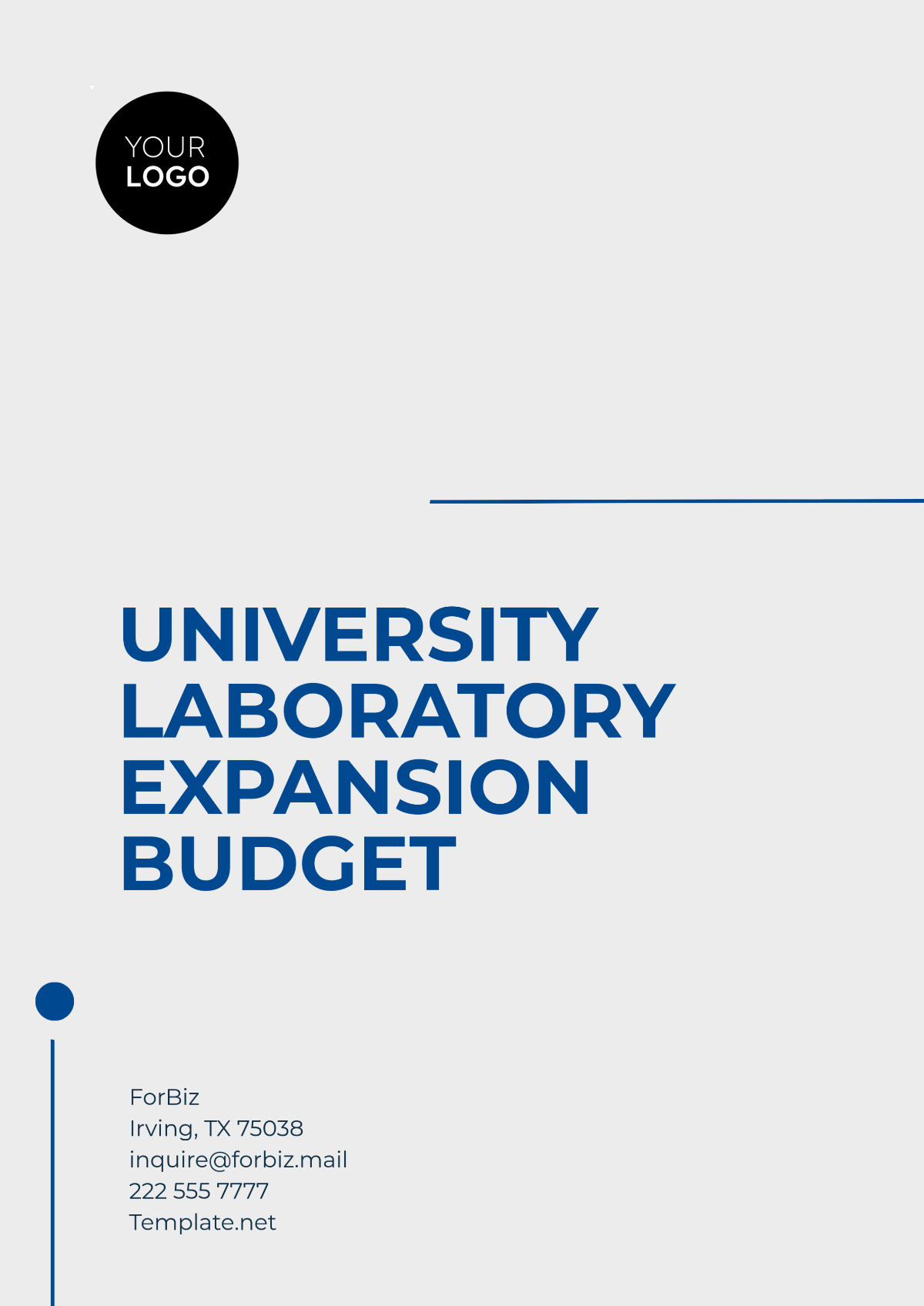 Laboratory Budget Template