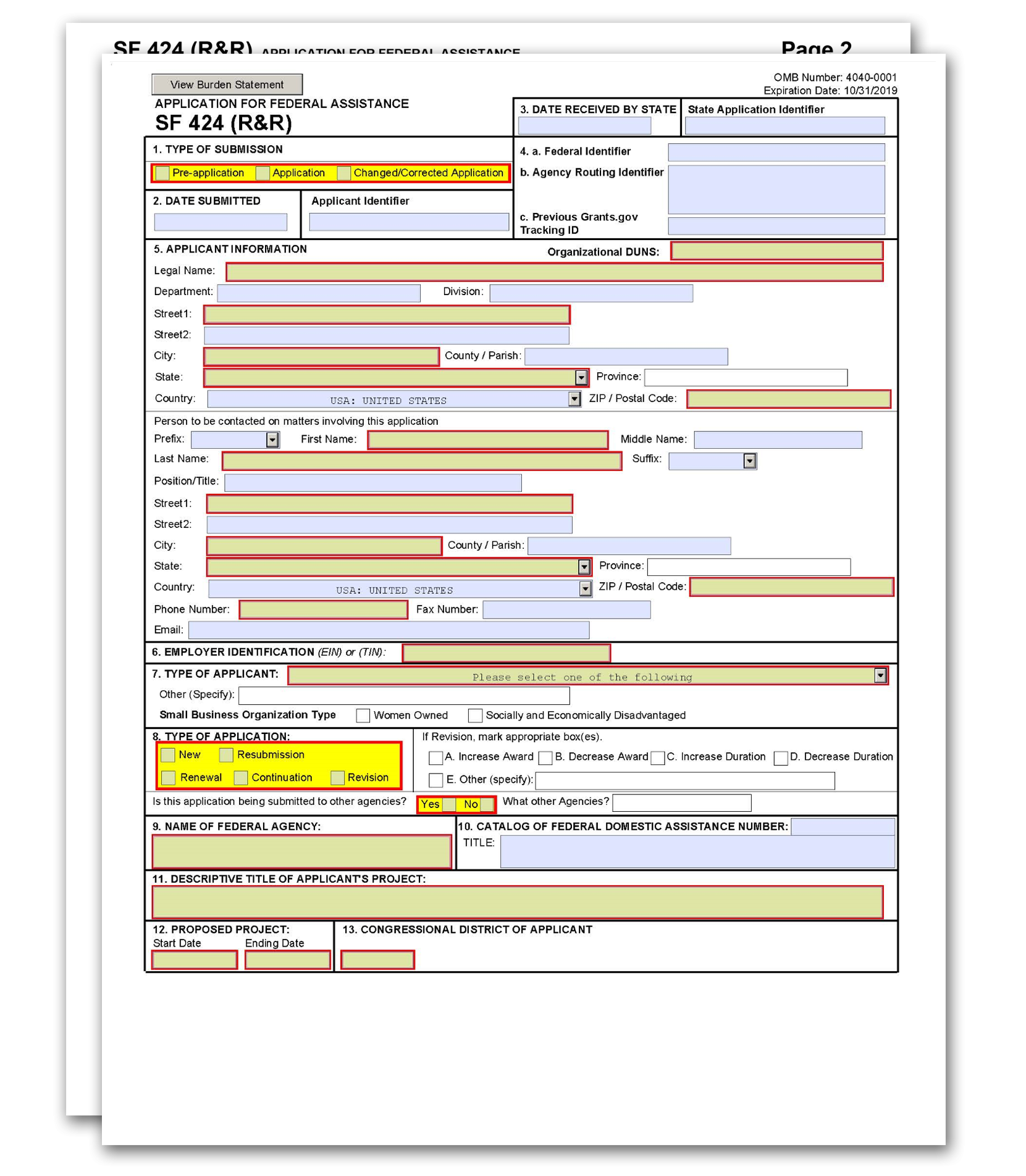 Sf424 Budget Template