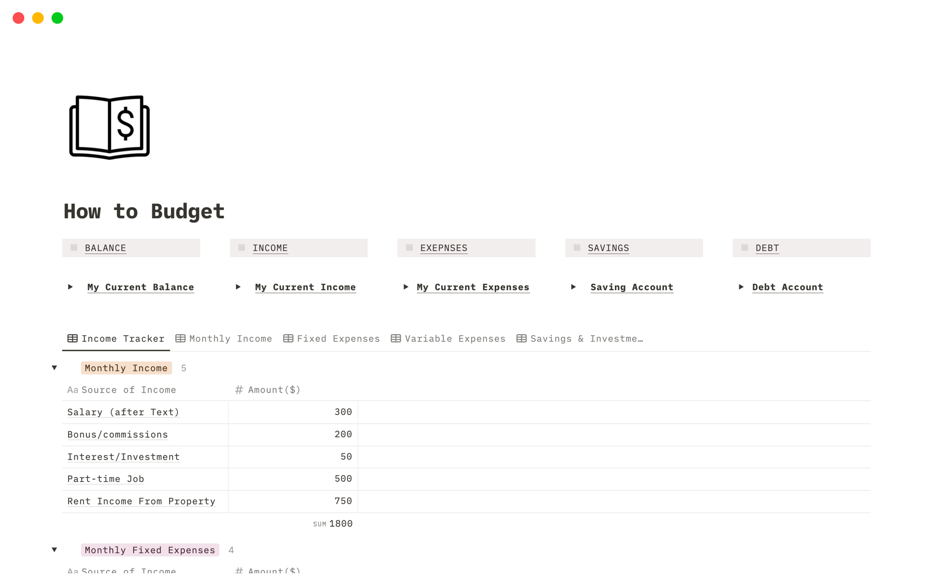 How To Budget Template Notion Marketplace