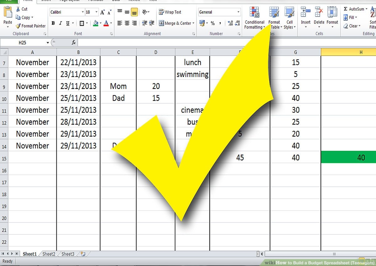 Sample Budget Template For Teenager Sample Budget Template For Teenager