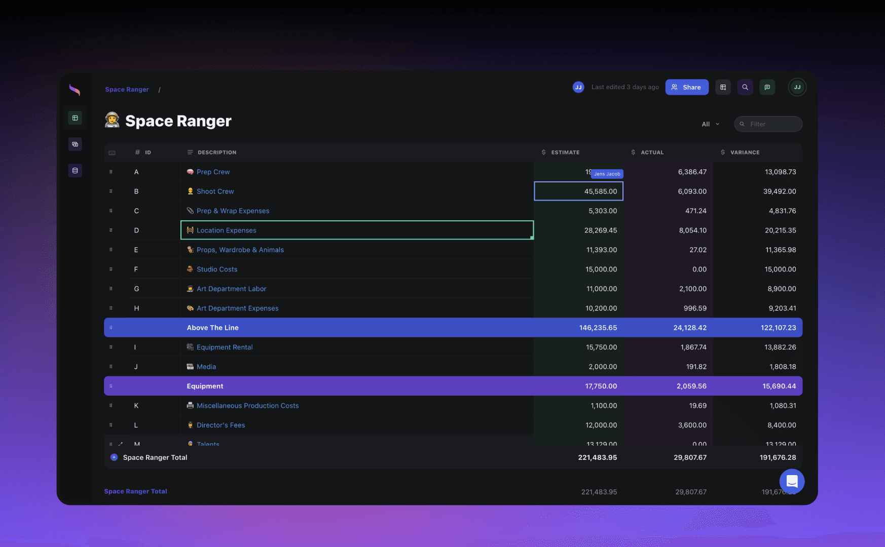 Movie Magic Budgeting 7 Templates