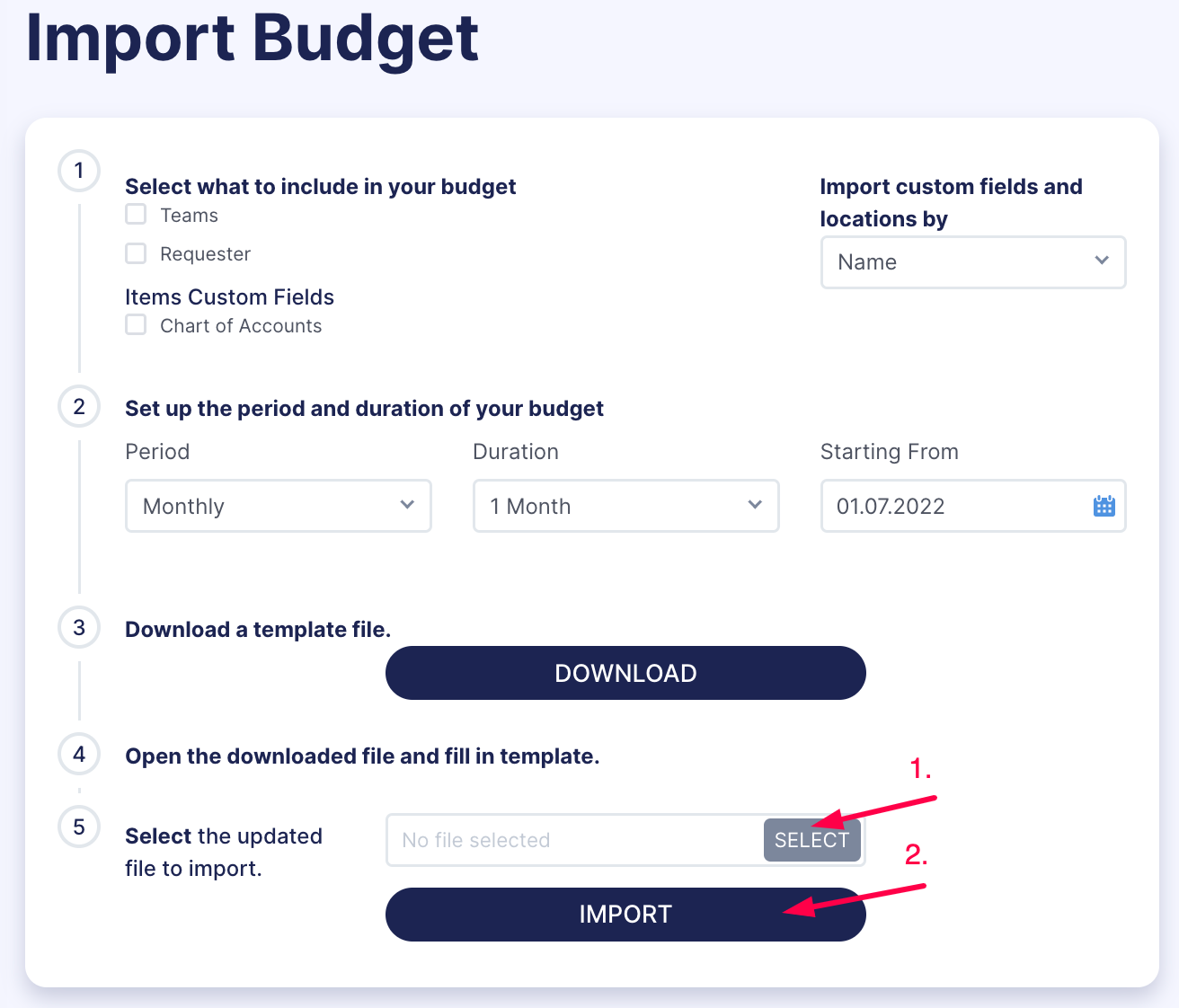 Netsuite Budget Import Template