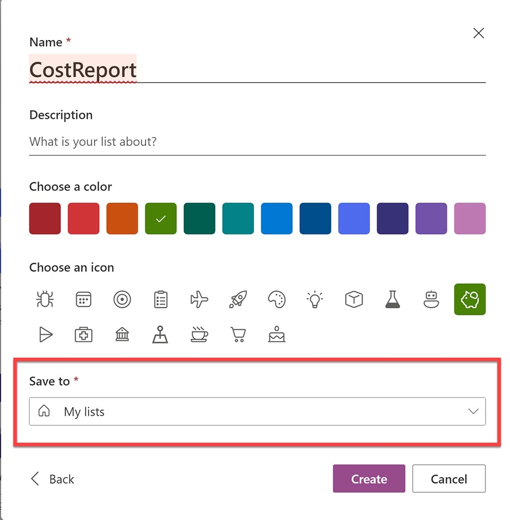 Keeping It Simple Cost Report Using Microsoft 365 Lists Lydon Solutions
