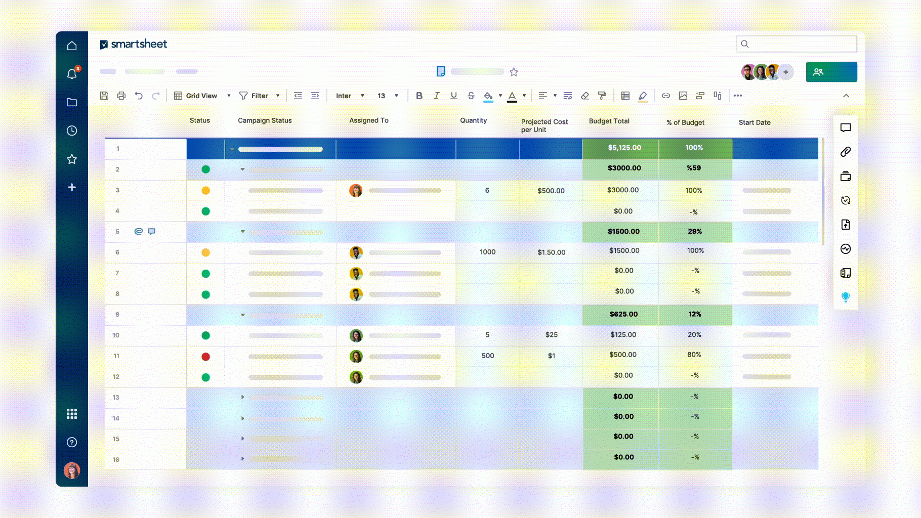 Marketing Budget Template In Smartsheet Smartsheet