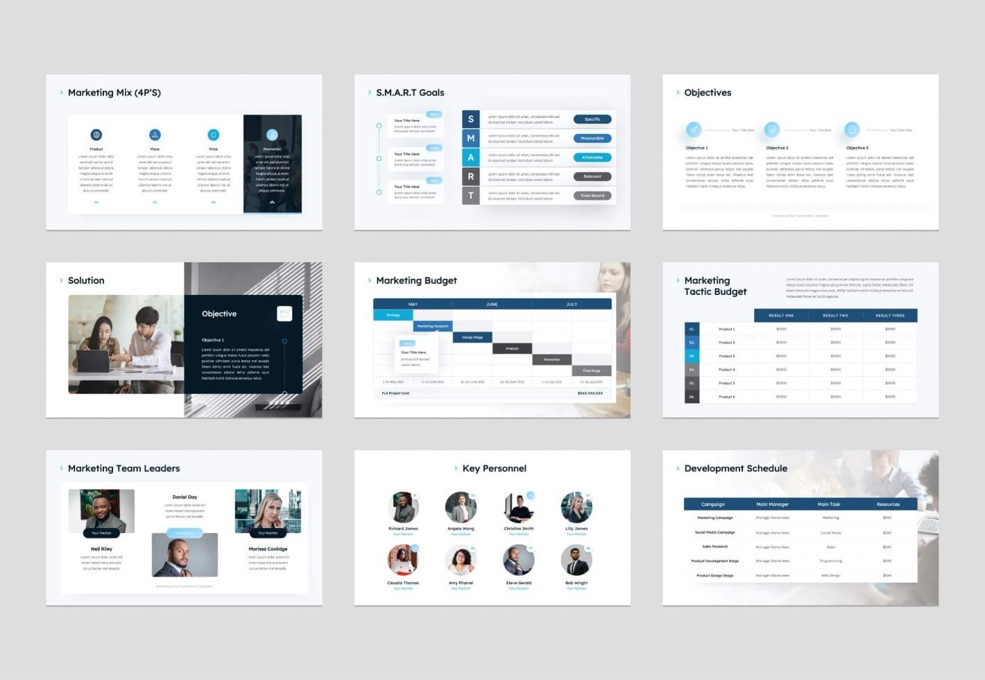 Marketing Plan PowerPoint Presentation Template Graphue