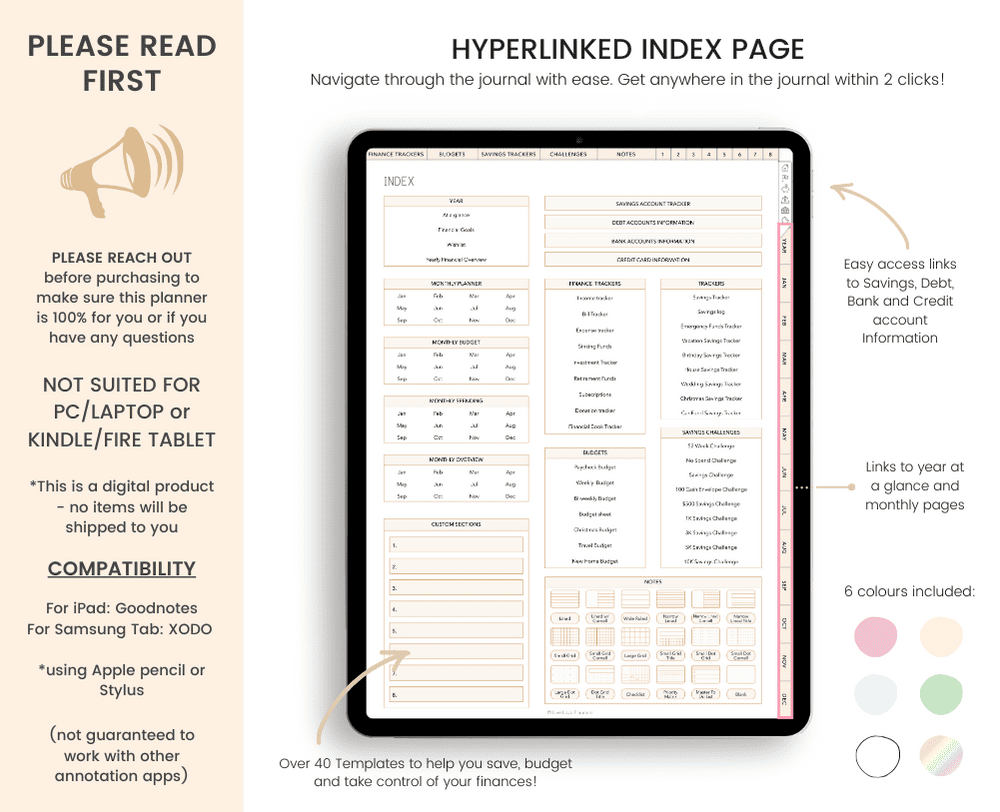 Goodnotes Weekly Budget Template Free