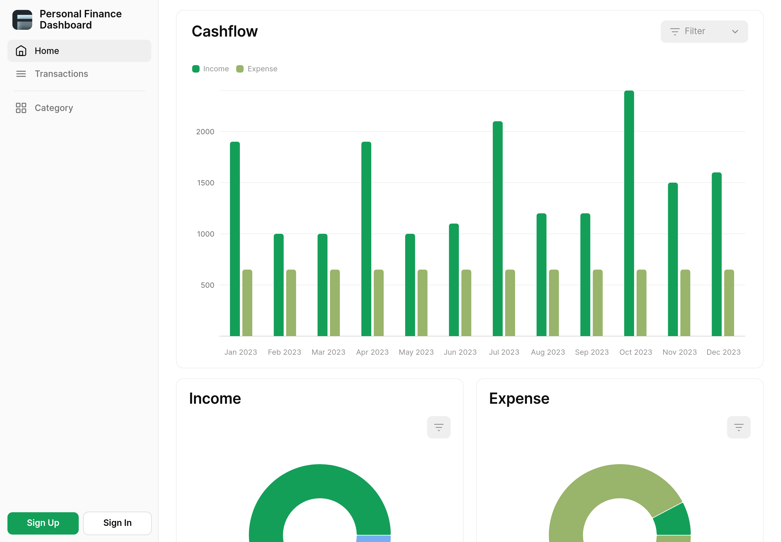 Personal Finance No Code App Glide