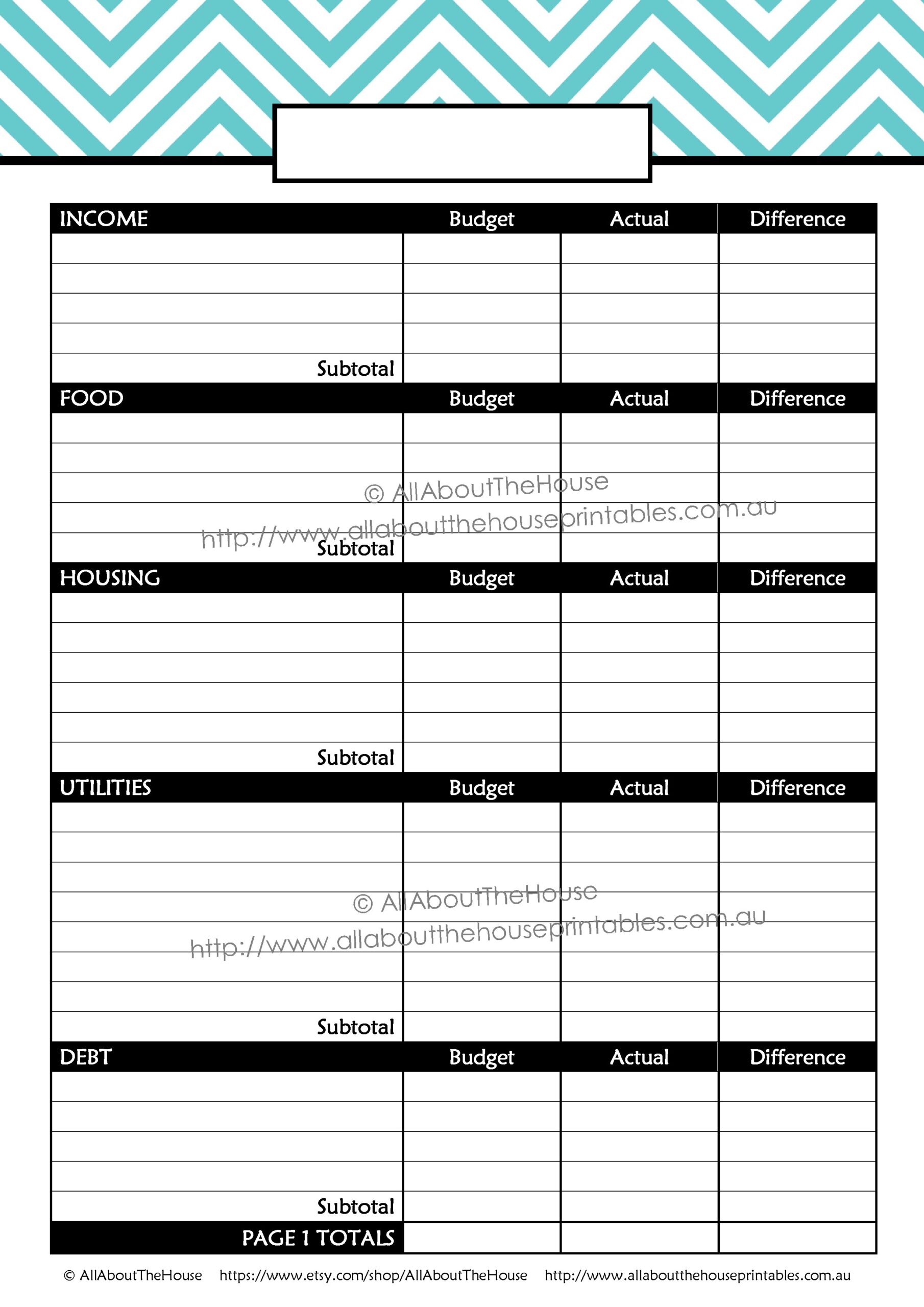 Money Management Budget Template