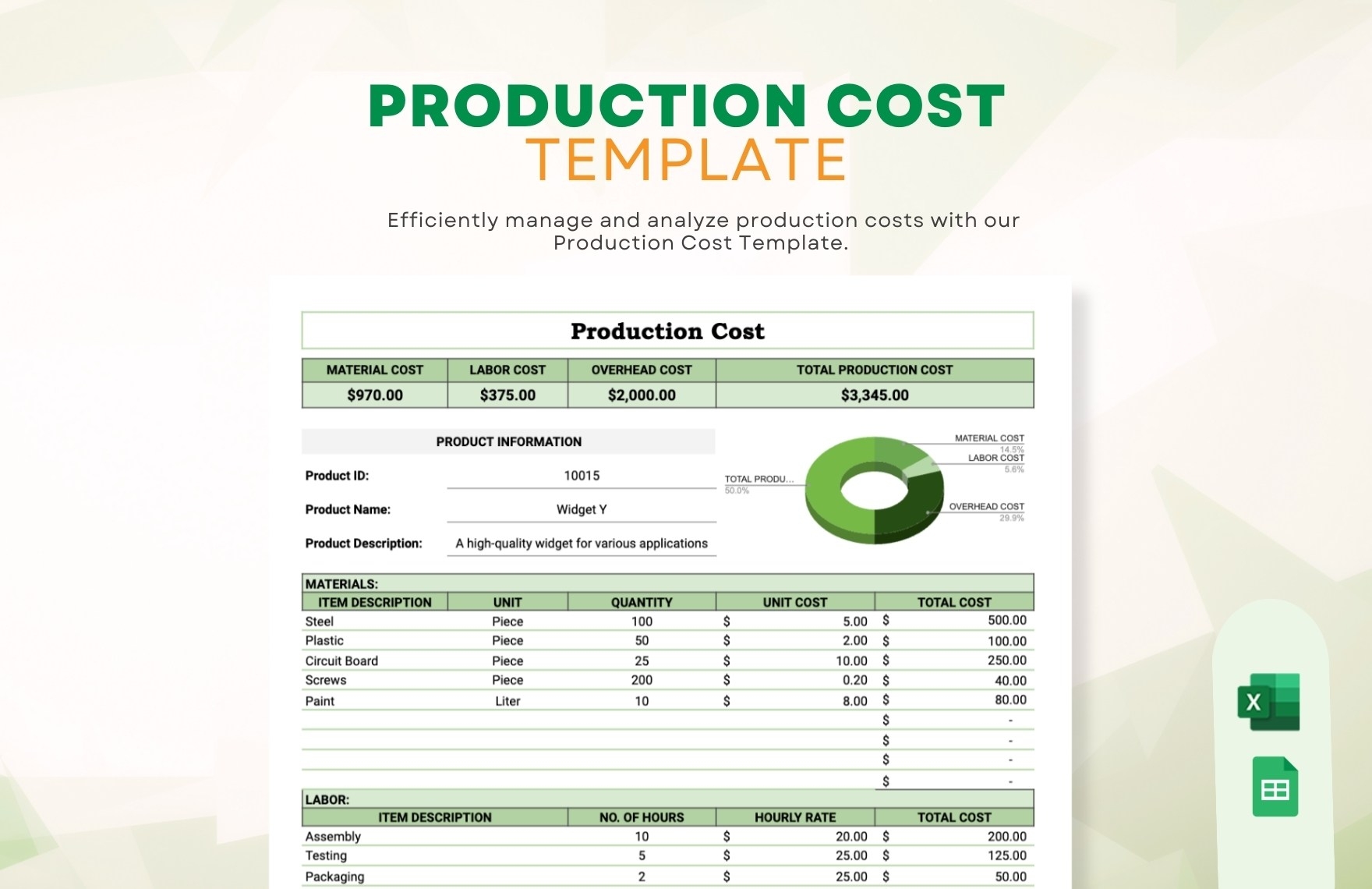 Production Cost Template In Excel Google Sheets Download Template